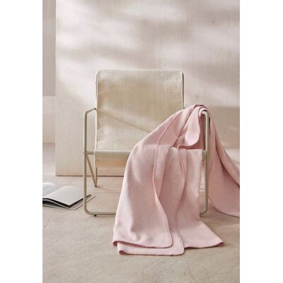 hessnatur Decke MERLE aus Bio-Baumwolle - rosa Größe 140x180 cm hessnatur Decke MERLE aus Bio-Baumwolle - rosa Größe 140x180 cm