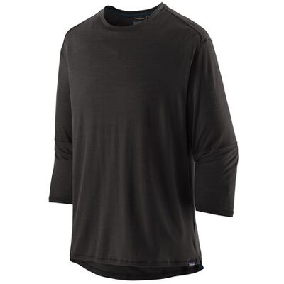 Patagonia - Merino 3/4 Sleeve Bike Jersey - Schwarz - L - Bike Jersey Patagonia - Merino 3/4 Sleeve Bike Jersey - Schwarz - L - Bike Jersey