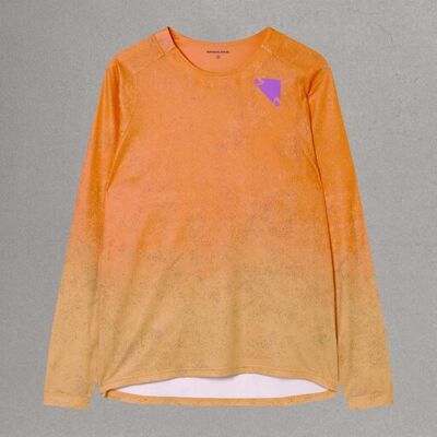 Endura Singletrack L/S Print Tee - Orange Endura Singletrack L/S Print Tee - Orange
