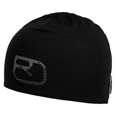 Ortovox 120 Cool Tec Logo Beanie - Schwarz Ortovox 120 Cool Tec Logo Beanie - Schwarz