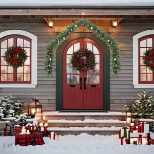 vidaXL Weihnachtsgirlande mit Kugeln und LED-Leuchten 5 m vidaXL Weihnachtsgirlande mit Kugeln und LED-Leuchten 5 m