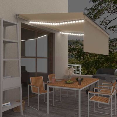 vidaXL Markise mit Sonnenschutz - 4x3 m - Creme vidaXL Markise mit Sonnenschutz - 4x3 m - Creme