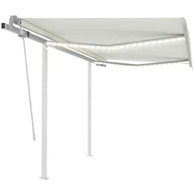 vidaXL 300x250 cm Manuelle Markise mit LED - Außenbeschattung vidaXL 300x250 cm Manuelle Markise mit LED - Außenbeschattung