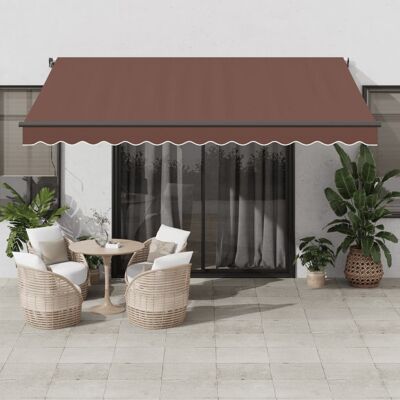 vidaXL Braune 400x350 cm Markise - Außenbeschattung vidaXL Braune 400x350 cm Markise - Außenbeschattung