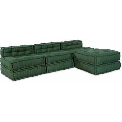 vidaXL Modulare Sofagarnitur 4 pcs Grün Stoff vidaXL Modulare Sofagarnitur 4 pcs Grün Stoff