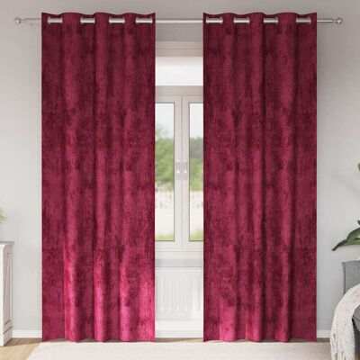 vidaXL Samtvorhänge mit Vorhängen 2 pcs Weinrot 225 x 140 cm Samt vidaXL Samtvorhänge mit Vorhängen 2 pcs Weinrot 225 x 140 cm Samt