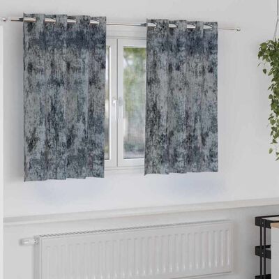 vidaXL Samtvorhänge mit Vorhängen 2 pcs Silber Grau 140 x 140 cm Samt vidaXL Samtvorhänge mit Vorhängen 2 pcs Silber Grau 140 x 140 cm Samt