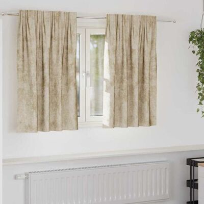 vidaXL Samtvorhänge mit Vorhängen 2 pcs Creme 140 x 140 cm Samt vidaXL Samtvorhänge mit Vorhängen 2 pcs Creme 140 x 140 cm Samt