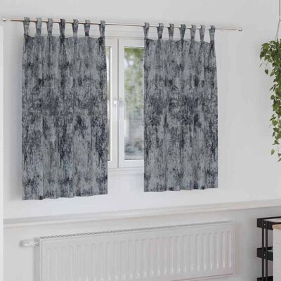 vidaXL Samtvorhänge mit Vorhängen 2 pcs Silber Grau 140 x 140 cm Samt vidaXL Samtvorhänge mit Vorhängen 2 pcs Silber Grau 140 x 140 cm Samt