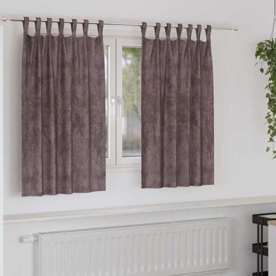 vidaXL Samtvorhänge mit Vorhängen 2 pcs Braun 140 x 140 cm Samt vidaXL Samtvorhänge mit Vorhängen 2 pcs Braun 140 x 140 cm Samt