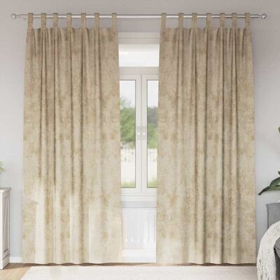 vidaXL Samtvorhänge mit Vorhängen 2 pcs Creme 260 x 140 cm Samt vidaXL Samtvorhänge mit Vorhängen 2 pcs Creme 260 x 140 cm Samt