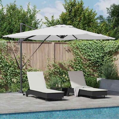 vidaXL Roma Parasol Beige 286 x 284 x 270 cm Aluminium und Polyester vidaXL Roma Parasol Beige 286 x 284 x 270 cm Aluminium und Polyester