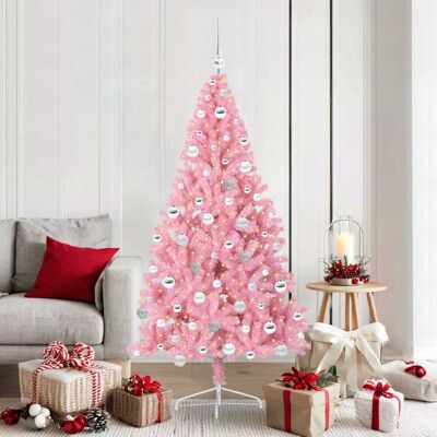 vidaXL Künstlicher vorbeleuchteter Weihnachtsbaum Rosa 180 cm PVC vidaXL Künstlicher vorbeleuchteter Weihnachtsbaum Rosa 180 cm PVC