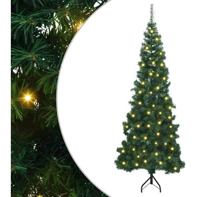 vidaXL Eckiger künstlicher Weihnachtsbaum Grün 180 cm PVC und Metall vidaXL Eckiger künstlicher Weihnachtsbaum Grün 180 cm PVC und Metall