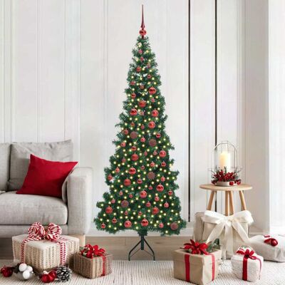 vidaXL Eckiger künstlicher Weihnachtsbaum Grün 180 cm PVC und Metall vidaXL Eckiger künstlicher Weihnachtsbaum Grün 180 cm PVC und Metall