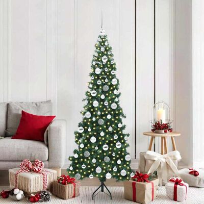 vidaXL Eckiger künstlicher Weihnachtsbaum Grün 180 cm PVC und Metall vidaXL Eckiger künstlicher Weihnachtsbaum Grün 180 cm PVC und Metall