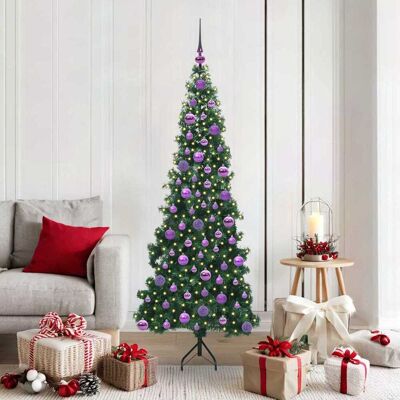 vidaXL Eckiger künstlicher Weihnachtsbaum Grün 180 cm PVC und Metall vidaXL Eckiger künstlicher Weihnachtsbaum Grün 180 cm PVC und Metall