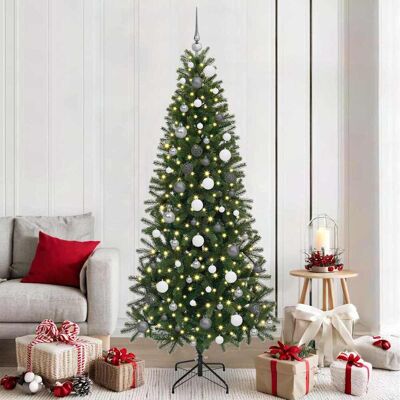 vidaXL Künstlicher Weihnachtsbaum mit 300 LEDs Grün 210 cm PE und PVC vidaXL Künstlicher Weihnachtsbaum mit 300 LEDs Grün 210 cm PE und PVC