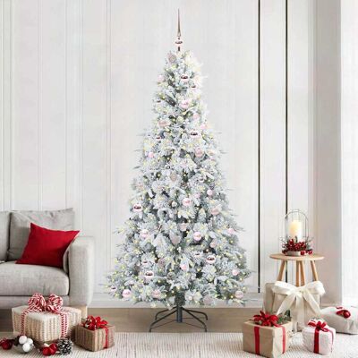 vidaXL Künstlicher klappbarer Weihnachtsbaum Weiß 210 cm PE und PVC vidaXL Künstlicher klappbarer Weihnachtsbaum Weiß 210 cm PE und PVC