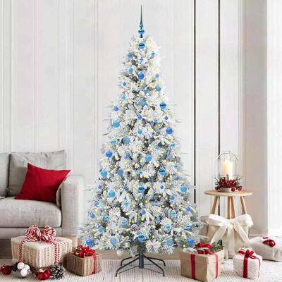 vidaXL Künstlicher klappbarer Weihnachtsbaum Weiß 210 cm PE und PVC vidaXL Künstlicher klappbarer Weihnachtsbaum Weiß 210 cm PE und PVC