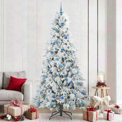 vidaXL Künstlicher klappbarer Weihnachtsbaum Weiß 240 cm PE und PVC vidaXL Künstlicher klappbarer Weihnachtsbaum Weiß 240 cm PE und PVC