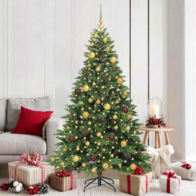 vidaXL Künstlicher Weihnachtsbaum mit 300 LEDs Grün 180 cm PE und PVC vidaXL Künstlicher Weihnachtsbaum mit 300 LEDs Grün 180 cm PE und PVC