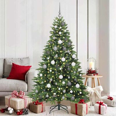 vidaXL Künstlicher Weihnachtsbaum mit 300 LEDs Grün 180 cm PE und PVC vidaXL Künstlicher Weihnachtsbaum mit 300 LEDs Grün 180 cm PE und PVC