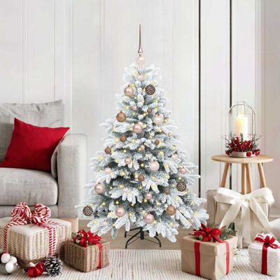 vidaXL Künstlicher Weihnachtsbaum mit 150 LEDs Weiß 120 cm PE und PVC vidaXL Künstlicher Weihnachtsbaum mit 150 LEDs Weiß 120 cm PE und PVC