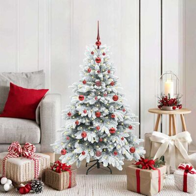 vidaXL Künstlicher Weihnachtsbaum mit 150 LEDs Weiß 120 cm PE und PVC vidaXL Künstlicher Weihnachtsbaum mit 150 LEDs Weiß 120 cm PE und PVC