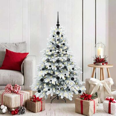 vidaXL Künstlicher Weihnachtsbaum mit 150 LEDs Weiß 120 cm PE und PVC vidaXL Künstlicher Weihnachtsbaum mit 150 LEDs Weiß 120 cm PE und PVC