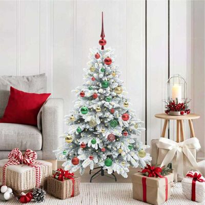 vidaXL Künstlicher Weihnachtsbaum mit 150 LEDs Weiß 120 cm PE und PVC vidaXL Künstlicher Weihnachtsbaum mit 150 LEDs Weiß 120 cm PE und PVC