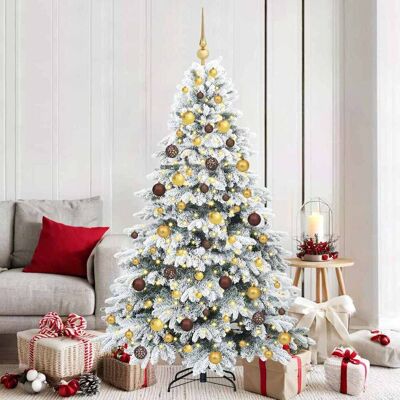 vidaXL Künstlicher Weihnachtsbaum mit 300 LEDs Weiß 180 cm PE und PVC vidaXL Künstlicher Weihnachtsbaum mit 300 LEDs Weiß 180 cm PE und PVC