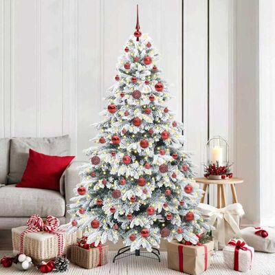 vidaXL Künstlicher Weihnachtsbaum mit 300 LEDs Weiß 180 cm PE und PVC vidaXL Künstlicher Weihnachtsbaum mit 300 LEDs Weiß 180 cm PE und PVC