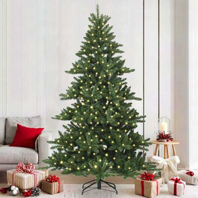 vidaXL Künstlicher klappbarer Weihnachtsbaum Grün 210 cm PVC und Stahl vidaXL Künstlicher klappbarer Weihnachtsbaum Grün 210 cm PVC und Stahl