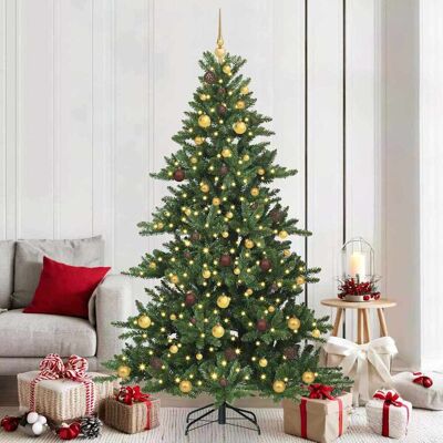 vidaXL Künstlicher klappbarer Weihnachtsbaum Grün 210 cm PVC und Stahl vidaXL Künstlicher klappbarer Weihnachtsbaum Grün 210 cm PVC und Stahl