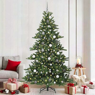 vidaXL Künstlicher klappbarer Weihnachtsbaum Grün 210 cm PVC und Stahl vidaXL Künstlicher klappbarer Weihnachtsbaum Grün 210 cm PVC und Stahl