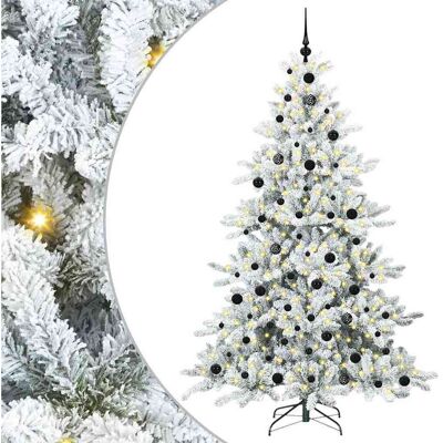vidaXL Künstlicher klappbarer Weihnachtsbaum Weiß 210 cm PVC und Stahl vidaXL Künstlicher klappbarer Weihnachtsbaum Weiß 210 cm PVC und Stahl