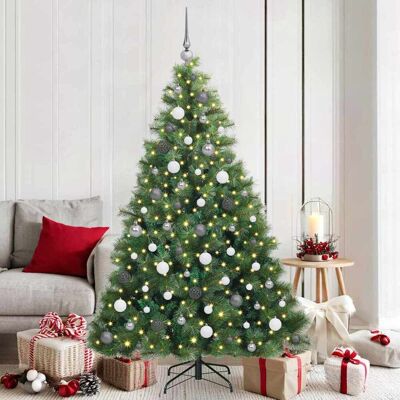 vidaXL Künstlicher Weihnachtsbaum mit 300 LEDs Grün 180 cm PE und PVC vidaXL Künstlicher Weihnachtsbaum mit 300 LEDs Grün 180 cm PE und PVC
