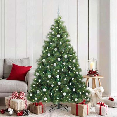 vidaXL Künstlicher Weihnachtsbaum mit 300 LEDs Grün 180 cm PE und PVC vidaXL Künstlicher Weihnachtsbaum mit 300 LEDs Grün 180 cm PE und PVC