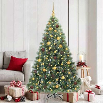 vidaXL Künstlicher Weihnachtsbaum mit 300 LEDs Grün 180 cm PE und PVC vidaXL Künstlicher Weihnachtsbaum mit 300 LEDs Grün 180 cm PE und PVC