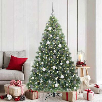 vidaXL Künstlicher Weihnachtsbaum mit 300 LEDs Grün 180 cm PE und PVC vidaXL Künstlicher Weihnachtsbaum mit 300 LEDs Grün 180 cm PE und PVC
