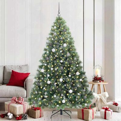 vidaXL Künstlicher Weihnachtsbaum mit 300 LEDs Grün 210 cm PE und PVC vidaXL Künstlicher Weihnachtsbaum mit 300 LEDs Grün 210 cm PE und PVC