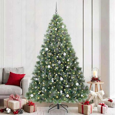 vidaXL Künstlicher Weihnachtsbaum mit 300 LEDs Grün 240 cm PE und PVC vidaXL Künstlicher Weihnachtsbaum mit 300 LEDs Grün 240 cm PE und PVC