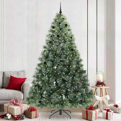 vidaXL Künstlicher Weihnachtsbaum mit 300 LEDs Grün 240 cm PE und PVC vidaXL Künstlicher Weihnachtsbaum mit 300 LEDs Grün 240 cm PE und PVC