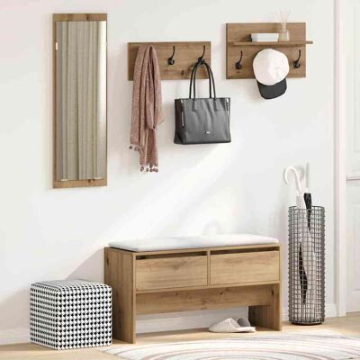 vidaXL Flurmöbel-Set Kunsthandwerk Eiche 90 x 31 x 46,5 cm vidaXL Flurmöbel-Set Kunsthandwerk Eiche 90 x 31 x 46,5 cm