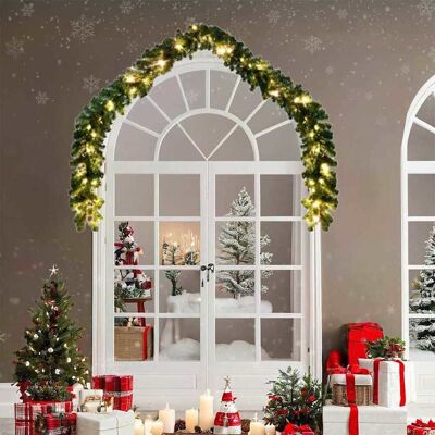 vidaXL Weihnachtsgirlande mit 600 LEDs 2 pcs Grün PVC vidaXL Weihnachtsgirlande mit 600 LEDs 2 pcs Grün PVC