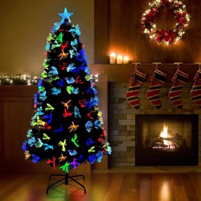 vidaXL Künstlicher Weihnachtsbaum mit 160 LEDs Grün 150 cm PVC vidaXL Künstlicher Weihnachtsbaum mit 160 LEDs Grün 150 cm PVC