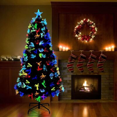 vidaXL Künstlicher Weihnachtsbaum mit 210 LEDs Grün 180 cm PVC vidaXL Künstlicher Weihnachtsbaum mit 210 LEDs Grün 180 cm PVC