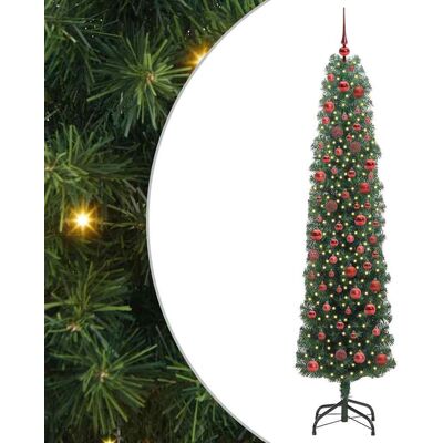 vidaXL Künstlicher Weihnachtsbaum mit 300 LEDs mit Ständer Grün 180 cm vidaXL Künstlicher Weihnachtsbaum mit 300 LEDs mit Ständer Grün 180 cm