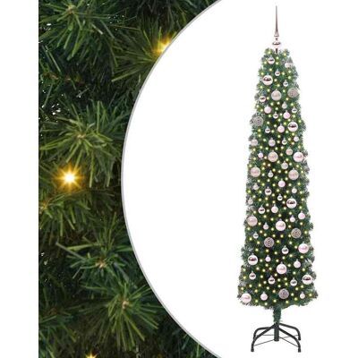 vidaXL Künstlicher Weihnachtsbaum mit 300 LEDs mit Ständer Grün 180 cm vidaXL Künstlicher Weihnachtsbaum mit 300 LEDs mit Ständer Grün 180 cm